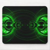 Grünes Strudel-Linse-Aufflackern Mousepad (Vorne)