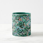 Grünes stylisches Blumenmuster Tasse (Zentrum)