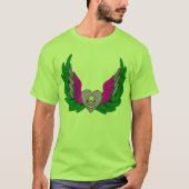 Grünes Sufi Winged Herz T-Shirt (Vorderseite)