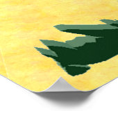 Grünes Sumpfmonster animierter Charakter Poster (Ecke)