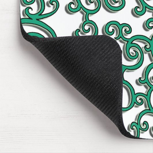 Grünes swirlie mousepad (Ecke)