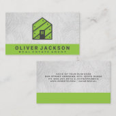 Grünes Symbol für Real Anwesen | Eigentum Visitenkarte (Vorne/Hinten)