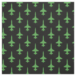 Grünes T-38-Talonmuster auf schwarz Stoff