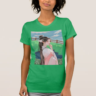 grünes T-Shirt mit Barbie-Design