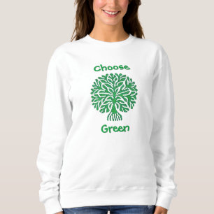 Grünes T-Shirt wählen Sweatshirt