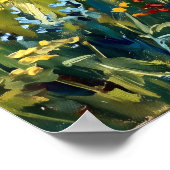 Grünes Tal Berglandschaft Poster (Ecke)