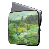 grünes Tal Laptopschutzhülle (Vorderseite Links)
