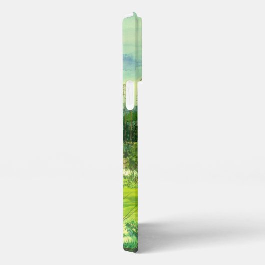grünes Tal Malerei Wasserfarbe Handy Fall iPhone Hülle (Rechte Seite)