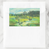 grünes Tal Rechteckiger Aufkleber (Tasche)