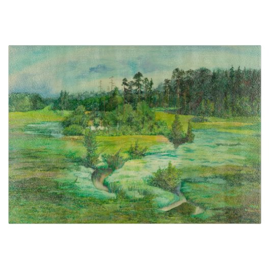 grünes Tal Schneidebrett (Vorderseite)