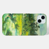 Grünes Tal Wasserfarbe auf Seide Case-Mate iPhone Hülle (Rückseite (Horizontal))