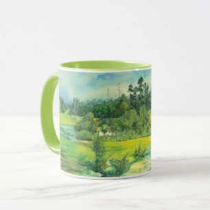 Grünes Tal Watercolor Tasse