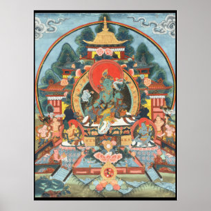 Grünes Tara-Tibetaner Thangka Plakat