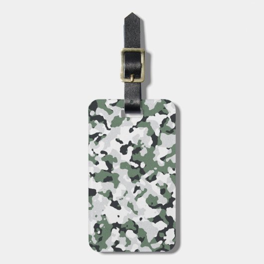 Grünes Tarnmuster Gepäckanhänger (Vorderseite vertikal)