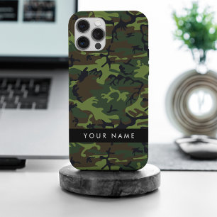 Grünes Tarnmuster, Ihr Name, Personalisieren iPhone 15 Pro Max Hülle