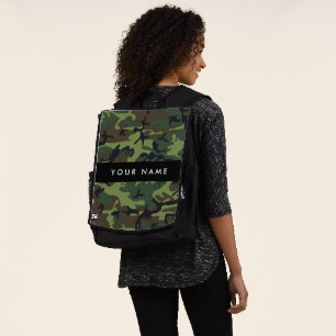 Grünes Tarnmuster, Ihr Name, Personalisieren Rucksack