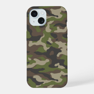 Grünes Tarnmuster iPhone 15 Hülle
