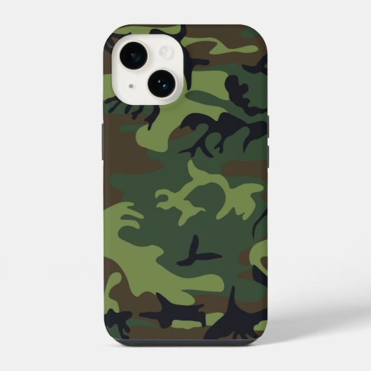Grünes Tarnmuster iPhone Hülle (Rückseite)