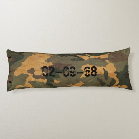 Grünes Tarnmuster Vintag V2.0 Seitenschläferkissen (Rückseite)