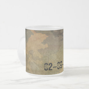 Grünes Tarnmuster vintage V2.0 Mattglastasse