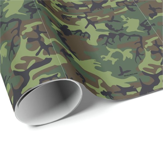 Grünes Tarnung Packpapier (Rolleneckpunkt)