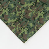 Grünes Tarnungs-Camouflage-Muster Fleecedecke (Ecke)