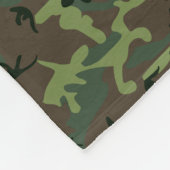 Grünes Tarnungs-Camouflage-Muster personalisiert Fleecedecke (Ecke)