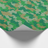Grünes Tarnungs-Packpapier Geschenkpapier (Ecke)