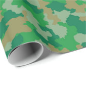 Grünes Tarnungs-Packpapier Geschenkpapier (Rolleneckpunkt)