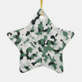 Grünes Tarnungsmuster Keramikornament (Hinten)