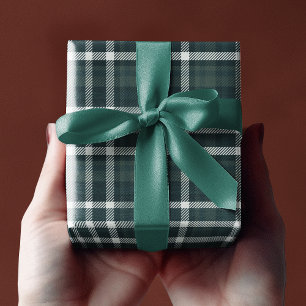 Grünes Tartan-Karomuster Klassisches traditionelle Geschenkpapier