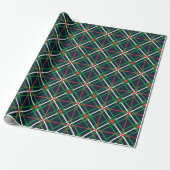 Grünes Tartan-Weihnachtsmuster-Geschenk Geschenkpapier (Ungerollt)