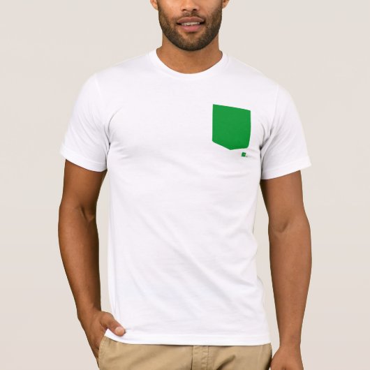 Grünes Taschen-T-Shirt T-Shirt (Vorderseite)