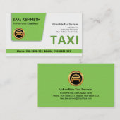 Grünes Taxi Elegance Tab Chauffeur Visitenkarte (Vorne/Hinten)