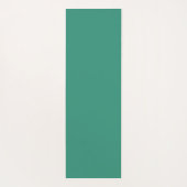 Grünes Teal modernes Blumenmuster Monogramm Yogamatte (Rückseite)