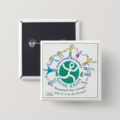 grünes Team-Abzeichen Button (Vorne & Hinten)