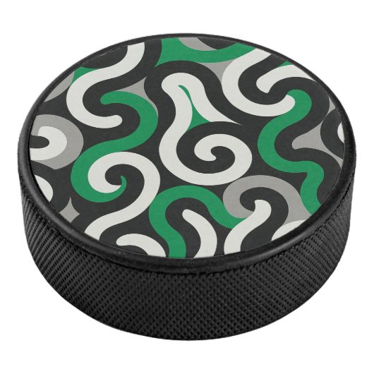 Grünes Team Eishockey Puck (3/4)