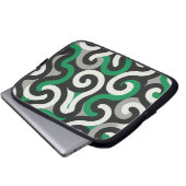 Grünes Team Laptopschutzhülle (Vorne Knopf)
