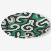 Grünes Team Pappteller (Schrägansicht)