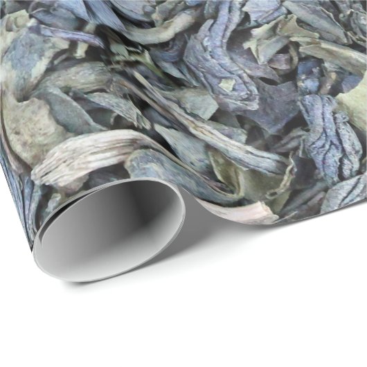 Grünes Tee verlasst Texturpapier Geschenkpapier (Rolleneckpunkt)