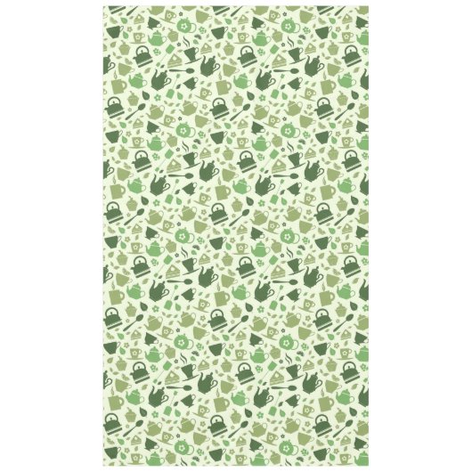 Grünes Teemuster Tischdecke (Vorderseite)