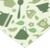 Grünes Teemuster Tischdecke (Schrägansicht)
