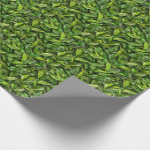 Grünes Teewackelpapier Geschenkpapier (Ecke)