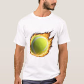 Grünes Tennis-Ball Cooles Design T-Shirt (Vorderseite)