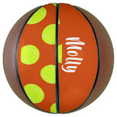 Grünes Tennisball-Orange Basketball (Vertikal)