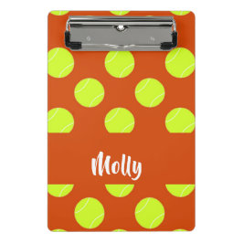 Grünes Tennisball-Orange Mini Klemmbrett