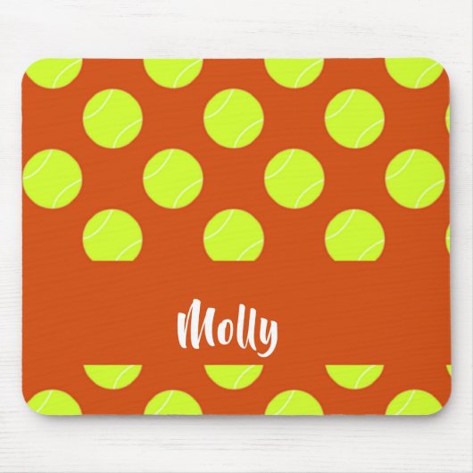 Grünes Tennisball-Orange Mousepad (Vorne)