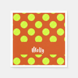 Grünes Tennisball-Orange Serviette