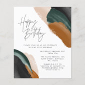 Grünes Terracotta abstraktes Foto Geburtstag (Rückseite)