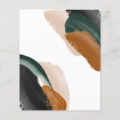 Grünes Terracotta Aquarell Babydusche Flyer (Hinten)